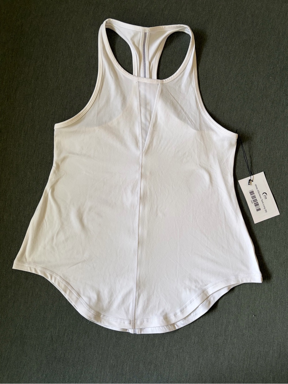 ZYIA ACTIVE - White Effortless Tank-Long size medium - Picture 1 of 5